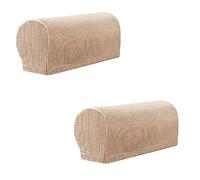 VIKAUL Armrest Covers Slipcovers Set of 2 Anti-Slip Arm Caps Sofa Chair Arm Caps Furniture Protector for Chair, Recliner, Sofa, Khaki