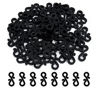 Vikdio 120 Pcs Black Gutter Hooks for Outdoor String Lights, Gutter Clips for Fixing Christmas Icicle Lights String Lights on Halloween Xmas Decorations Outdoor Garden Tree Window