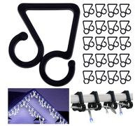 Vikdio 60 Pcs Black Gutter Hooks for Christmas, Holiday Lights, Icicle Lights on Halloween, Xmas Decoration, Outdoor Garden Tree Window