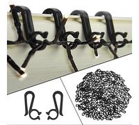 Vikdio 60 Pcs Black Gutter Hooks for Hanging Christmas Lights, Holiday Lights Clips Mount to Gutters Shingles, Gutter Clips for Hanging Icicle Lights on Christmas Halloween Home Garden Decor