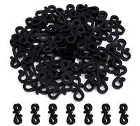 Vikdio 60 Pcs Black Gutter Hooks for Outdoor String Lights, Gutter Clips for Fixing Christmas Icicle Lights String Lights on Halloween Xmas Decorations Outdoor Garden Tree Window