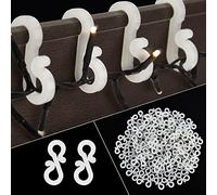 Vikdio 60 Pcs Gutter Hooks for Outdoor Christmas Lights, Gutter Clips for Fixing Christmas Lights Meteor Shower Icicle Lights on Wedding Halloween Outdoor Xmas Decoration Party Garden Tree Window