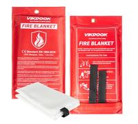VIKDOOK Fiberglass Fire Blanket For Home Kitchen Camping Emergency 1.0m x 1.0m Safety Blankets Protection in Emergency 2 Packs
