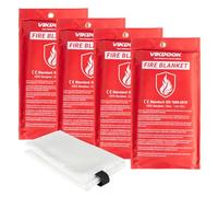 VIKDOOK Fiberglass Fire Blanket For Home Kitchen Camping Emergency 1.0m x 1.0m Safety Blankets Protection in Emergency 4 Packs