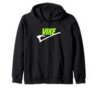Vike Viking Battle Axe 2 Color Print Funny Zip Hoodie