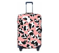 Vikeiac Highly Elastic Spandex Suitcase Cover Luggage Cover Protector Large Fits 25 to 28 Inch Leopard Print Cow Skin Pink Prints