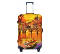 Vikeiac Highly Elastic Spandex Suitcase Cover Luggage Cover Protector Large Fits 25 to 28 Inch Oil Painting Tiber River in Rome Prints