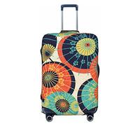 Vikeiac Highly Elastic Spandex Suitcase Cover Luggage Cover Protector Large Fits 25 to 28 Inch Retro Geometric Figures Prints