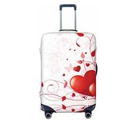 Vikeiac Highly Elastic Spandex Suitcase Cover Luggage Cover Protector Large Fits 25 to 28 Inch Valentine Day Card Heart Prints