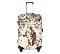 Vikeiac Highly Elastic Spandex Suitcase Cover Luggage Cover Protector Large Fits 25 to 28 Inch Wild West Desert Cowboy Prints
