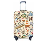 Vikeiac Highly Elastic Spandex Suitcase Cover Luggage Cover Protector Medium Fits 22 to 24 Inch Canada Places Concept Prints