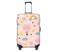 Vikeiac Highly Elastic Spandex Suitcase Cover Luggage Cover Protector Medium Fits 22 to 24 Inch Hot Ballons Rainbows and Heart Prints