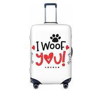 Vikeiac Highly Elastic Spandex Suitcase Cover Luggage Cover Protector Medium Fits 22 to 24 Inch I Woof You Prints