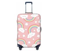 Vikeiac Highly Elastic Spandex Suitcase Cover Luggage Cover Protector Medium Fits 22 to 24 Inch Kids Girls Rainbow Cloud Prints