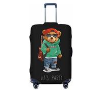 Vikeiac Highly Elastic Spandex Suitcase Cover Luggage Cover Protector Small Fits 18 to 21 Inch Cute Bear Carrying Guita Prints
