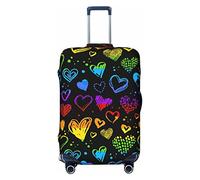 Vikeiac Highly Elastic Spandex Suitcase Cover Luggage Cover Protector X-Large Fits 29 to 32 Inch Colorful Love Heard Prints