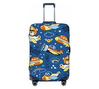 Vikeiac Highly Elastic Spandex Suitcase Cover Luggage Cover Protector X-Large Fits 29 to 32 Inch Planes Cartoon with Funny Pilot Prints