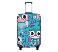 Vikeiac Travel Luggage Cover Pink Owls On Tree Suitcase Protector Suitcase Cover for 18-32 Inch