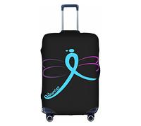 Vikeiac Travel Luggage Cover Thyroid Cancer Awareness Zipper Suitcase Cover for 18-32 Inch