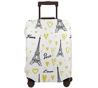 Vikeiac Travel Suitcase Protector Cover Paris Washable Dustproof Anti-Scratch Elastic Suitcase Protector Fits 18-32 Inch Luggage Large