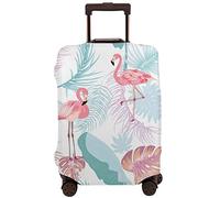 Vikeiac Travel Suitcase Protector Cover Pink Flamingo Washable Dustproof Anti-Scratch Elastic Suitcase Protector Fits 18-32 Inch Luggage Medium