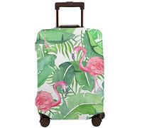Vikeiac Travel Suitcase Protector Cover Pink Flamingo Washable Dustproof Anti-Scratch Elastic Suitcase Protector Fits 18-32 Inch Luggage Medium