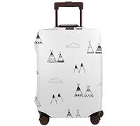 Vikeiac Travel Suitcase Protector Cover Wigwams Mountains and Clouds Washable Dustproof Anti-Scratch Elastic Suitcase Protector Fits 18-32 Inch Luggage Large