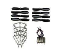 VIKEP Propeller Blades Maple Leaf Guard Motor Engines Fit For 4DRC V9 MINI Drone RC 4D-V9 Quadcopter Spare Parts (Color : Green)