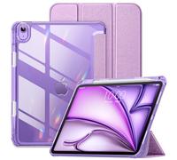 VIKESI Case for iPad Air 11 inch 2024, iPad Air 6th / 5th / 4th Generation Case,Matte Slim Hard Back, Soft TPU Frame, Pencil Holder and Auto Sleep/Wake Cover for iPad Air 11-inch /5/4 - Violet