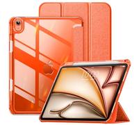VIKESI Case for iPad Air 11-inch M4/M3/M2 Chip 2026/2025/2024 and for iPad Air 5th/4th Gen 10.9 Inch 2022/2020,Matte Slim Hard Back, Soft TPU Frame, Pencil Holder,Auto Sleep/Wake - Citrus