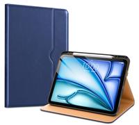 VIKESI Case for iPad Air 13 inch (M3) 2025 / (M2) 2024,Premium Leather Folio,Apple Pencil Holder,Auto Sleep/Wake,Stand Cover - Navy Blue
