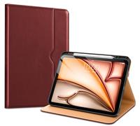 VIKESI Case for iPad Air 13 inch (M4) 2026 / (M3) 2025 / (M2) 2024,Premium Leather Folio,Apple Pencil Holder,Auto Sleep/Wake,Stand Cover - Burgundy Red
