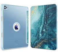 VIKESI Case for iPad Pro 12.9 Case 6th/5th/4th/3rd Generation 2022/2021/2020/2018,Smooth Matte Back,TPU Shockproof Frame,Built-in Pencil Holder,Auto Sleep/Wake - Sandy Wave