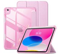 VIKESI for iPad A16 11-inch 2025 and iPad 10th Generation Case 10.9 inch Released in 2022, Matte Slim Hard Back, Soft TPU Frame, Pencil Holder and Auto Sleep/Wake Cover - Pink
