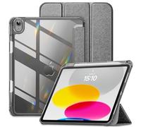 VIKESI for iPad A16 11-inch 2025 and iPad 10th Generation Case 10.9 inch Released in 2022, Matte Slim Hard Back, Soft TPU Frame, Pencil Holder and Auto Sleep/Wake Cover - Space Grey