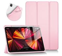 VIKESI for iPad Pro 11 inch Case, Soft Smart Cover with Pencil Holder for iPad Pro 11-inch 4th/3rd/2nd/1st Generation (2022/2021/2020/2018 Released),Auto Sleep/Wake, Pink