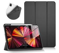 VIKESI for iPad Pro 11 inch Case, Soft Smart Cover with Pencil Holder for iPad Pro 11-inch 4th/3rd/2nd/1st Generation (2022/2021/2020/2018 Released),Auto Sleep/Wake, Black