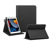 VIKESI Rotating Case for iPad 9th / 8th / 7th Generation 10.2 inch (2021/2020/2019 Released),Smart Folio Leather Cover with Pencil Holder,360 Rotating Stand，Hand Strip,and Close Strip - Black