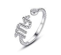VIKI LYNN 925 Sterling Silver Scorpio Zodiac Sign Constellation Astrology Adjustable Ring for Women