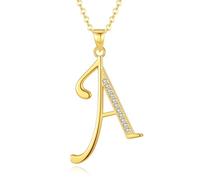 VIKI LYNN Initial Necklaces for Women Dainty Gold Letter Necklace Personalized A Letter CZ Pendant Jewelry Gifts for Women Mother Sister Wife on Anniversary Birthday
