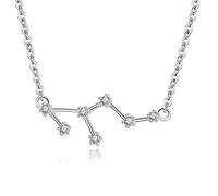 VIKI LYNN Leo Zodiac Necklace 925 Sterling Silver Cubic Zirconia Star Sign Jewellery Birthday Gifts for Women Girls