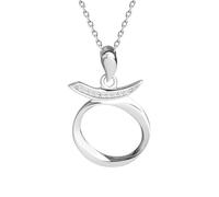 VIKI LYNN Taurus Pendant Necklace 925 Sterling Silver Zodiac Sign Constellation Horoscope Necklace with Cubic Zirconia