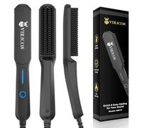 VIKICON Beard Straightener Comb for Men, 3-Temp Heated Brush, Anti-Scald