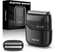 VIKICON Foil Shaver, Electric Razors for Men, Compact Travel Face Shaver, Mini Portable Razor Shaving Face, Waterproof Beard Trimmer, Double Floating Blade for Close Shaving
