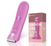 VIKICON Lady Shavers for Women, Bikini Trimmer for Pubic Hair, Electric Razor for Body Legs Underarm with LED Light, Pain-Free Ceramic Blade, IPX7 Waterproof & Rechargeable Ladies Trimmer, Wet/Dry Use