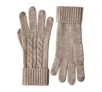 VIKIDEER Touchscreen 100% Pure Cashmere Gloves Women Ladies Soft Knit and Long Ribbed Cuffs, Camel, One Size