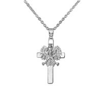 ViKiJi Poland Eagle and Cross Pendant Necklaces for Women - Fashion Accessories Gift Poland - Polish Gifts for Women - Polska Poles Jewelry, 17.7 inches, Zinc, No Gemstone