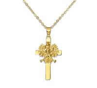 ViKiJi Poland Eagle and Cross Pendant Necklaces for Women - Fashion Accessories Gift Poland - Polish Gifts for Women - Polska Poles Jewelry, 17.7 inches, Zinc, No Gemstone