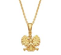 ViKiJi Poland Symbol Eagle Pendant Necklaces for Women Men - Poland Eagle Jewelry - Polish Gifts for Unisex - Fashion Accessories Polska Poles, 17.7 Inches, Zinc, No Gemstone