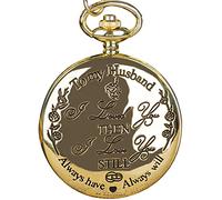 VIKIMO Vintage Quartz Pocket Watch,Quartz Pocket Watch with Chain, 1 Pc Silver Quartz Pocket Watches Vintage Chain Pocket Watch-Gold (Color : Gold) (Color : Onecolor)